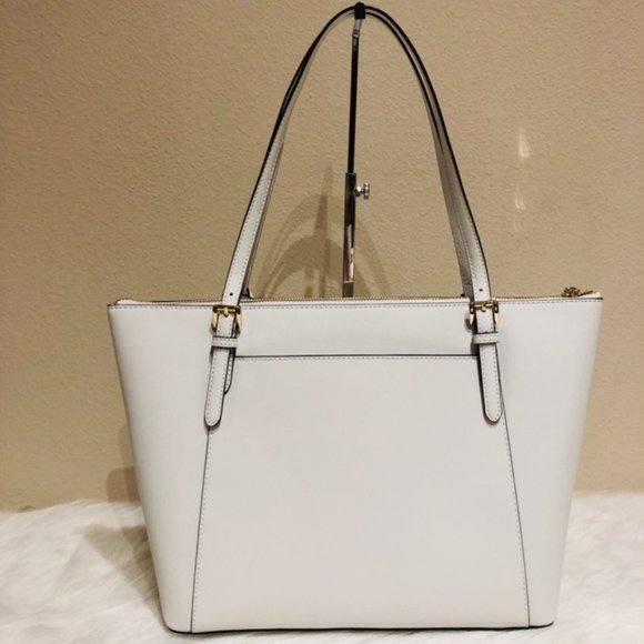 NWT Michael Kors Ciara LG EW TZ Tote Optic White - Picture 9 of 13